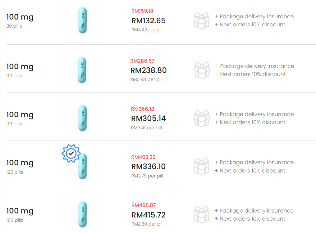 Doxycycline 100mg harga