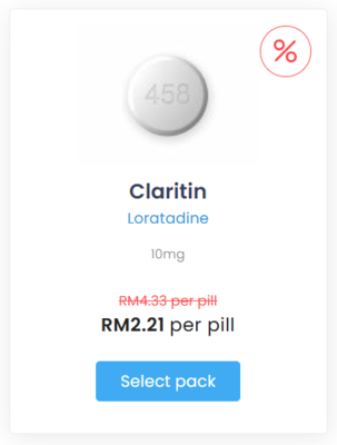 Loratadine harga Malaysia 
